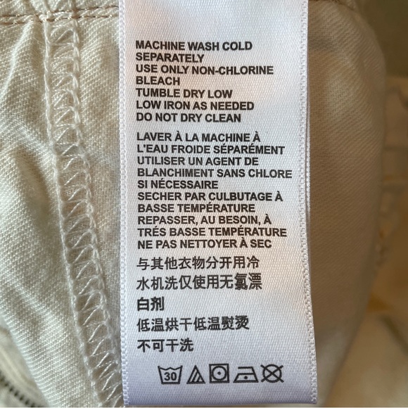 Off white/cream BDG Pull-On Baggy Denim Short - Picture 4 of 6
